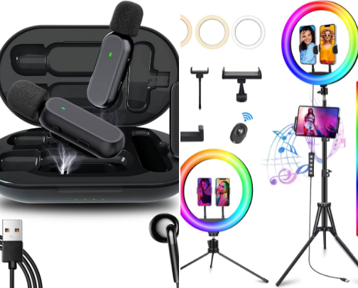 Gamer and tech stuff cover photo collage