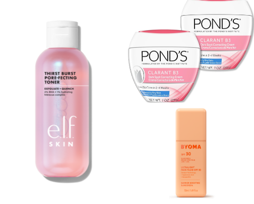 Glowing on the go skincare cover photo collage