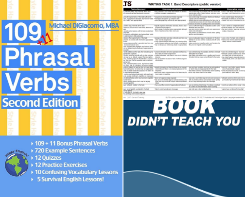 Download - 109 Phrasal Verbs Study Aids for Confident English cover photo collage