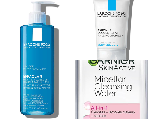 Skin care routine for semi sensitive skin!! cover photo collage