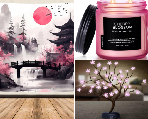 Cherry Blossom Party Decorations cover photo collage