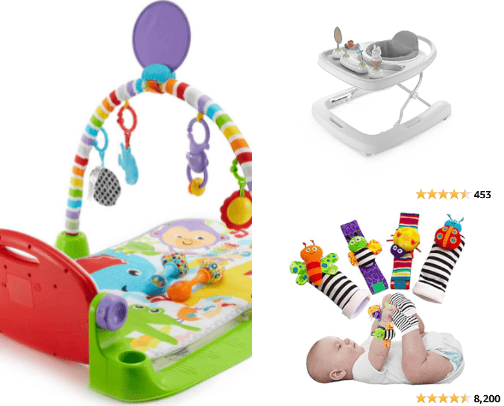 Baby play items cover photo collage