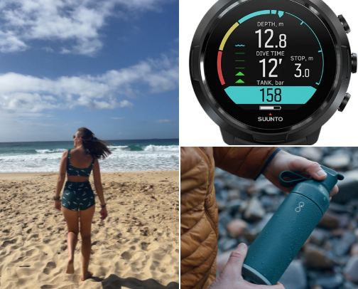 Ocean day essentials🌊🏖️ cover photo collage