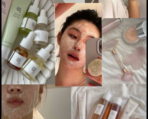 skincare products for clear skin cover photo collage