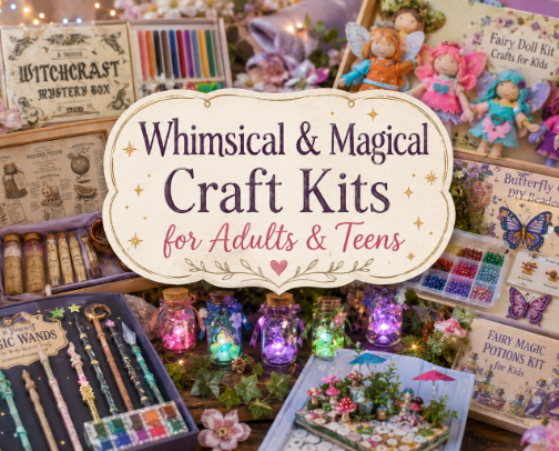 Whimsical & Magical Craft Kits for Adults & Teens cover photo collage