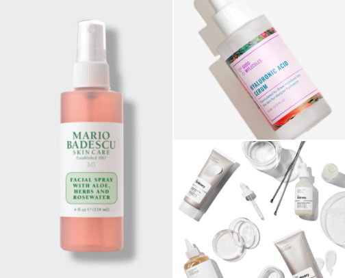 Skin care cover photo collage