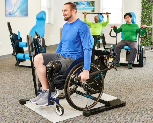 Exercises for wheelchair users, products and sportswear cover photo collage