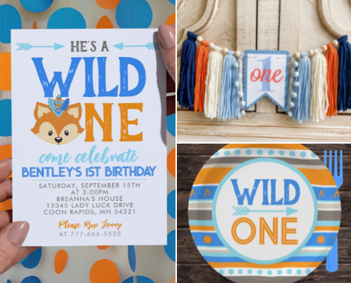 Wild One 1st Birthday Ideas cover photo collage