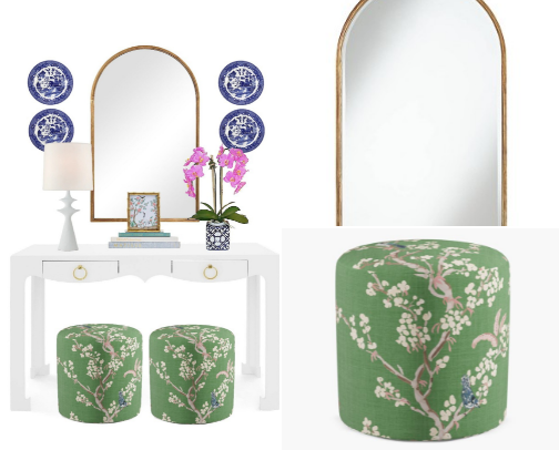 chinoiserie chic entryway cover photo collage