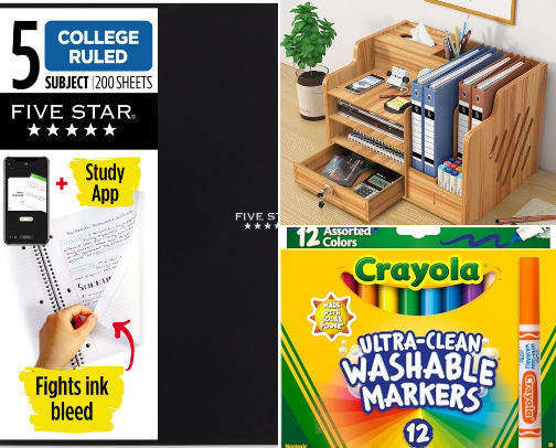 Back To School Items cover photo collage