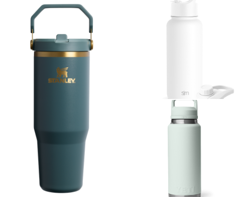 My Favorite Water Bottles for Work, Workouts & Mom Life cover photo collage