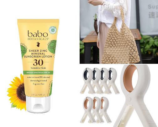 What’s in my Bag: Beach Day (as a self proclaimed beach EXPERT) cover photo collage