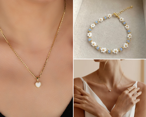Gold jewellery ⭐️🔱💛 cover photo collage