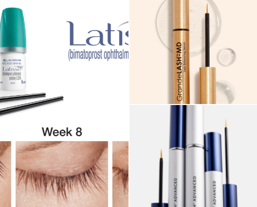 Products that helped me grow eyelashes cover photo collage