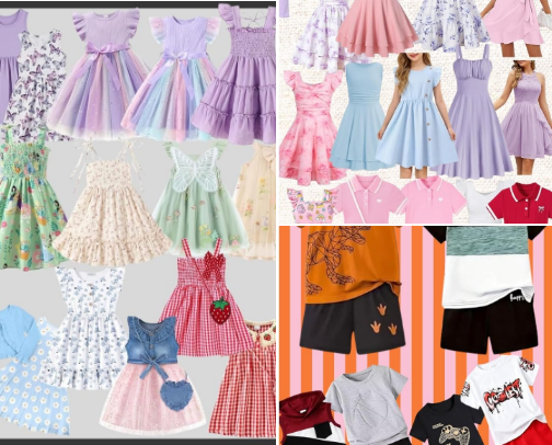Children's clothing cover photo collage