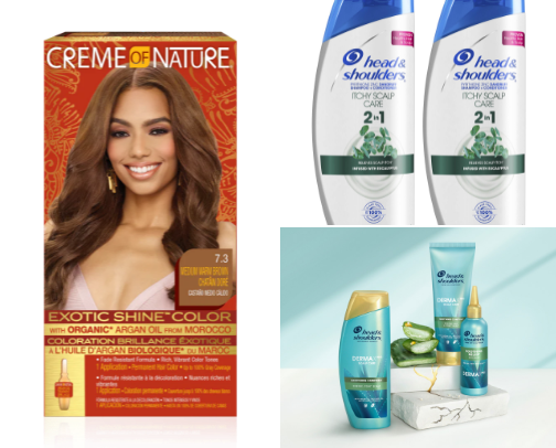 Hair dye & maintenance products cover photo collage