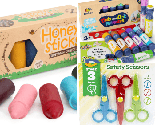 FUN Art Supplies for Toddlers cover photo collage