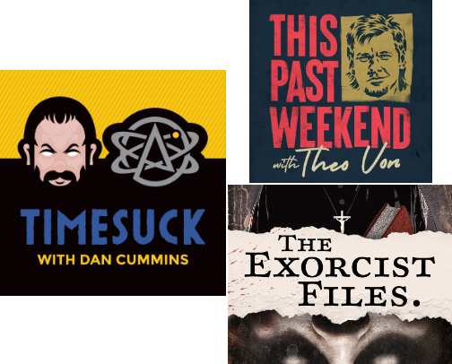 PODCASTS I Can’t Get Enough Of! cover photo collage