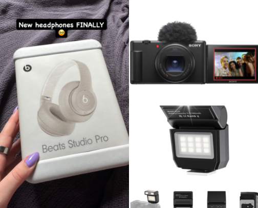 Content Creator + fav Tech Essentials cover photo collage