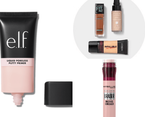 High-End Finish Makeup on a Budget cover photo collage