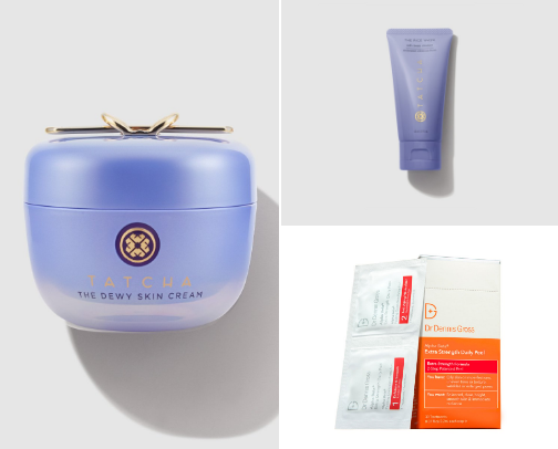 High end skincare cover photo collage