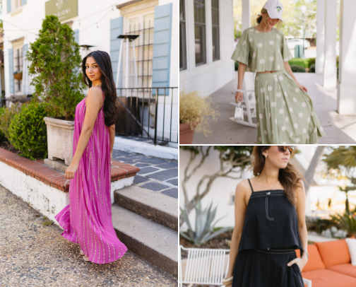 Trendy boutique styles cover photo collage
