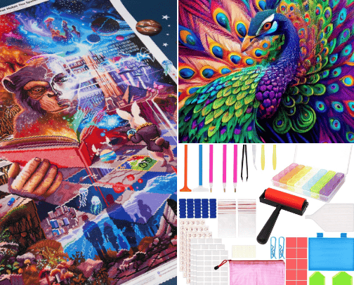 Diamond painting cover photo collage