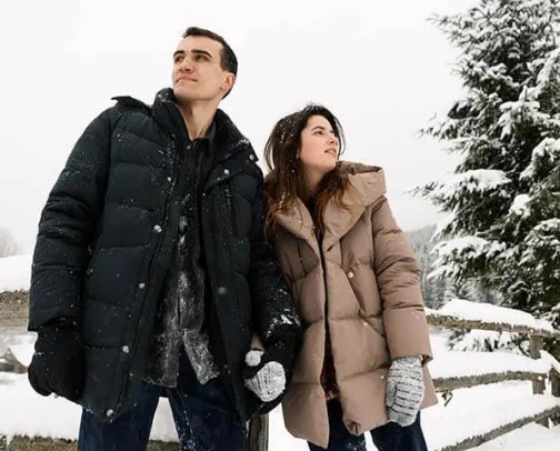 Unisex winter jackets for men and women cover photo collage