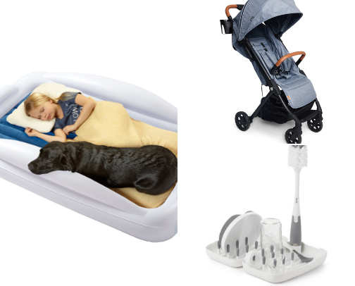 Products we always use when traveling with kids cover photo collage