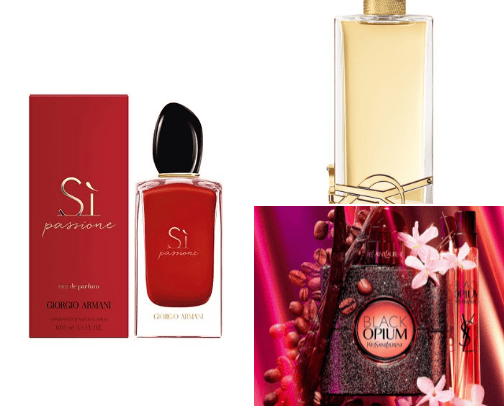 Parfume and body mist cover photo collage