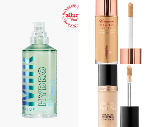 FLAWLESS makeup base cover photo collage