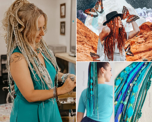 Dreads, Self Care, Wigs, Perfect Hair Every Time cover photo collage