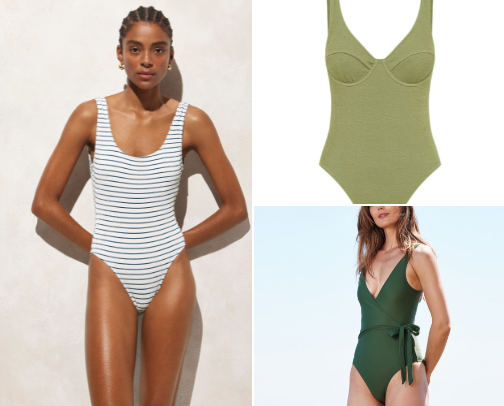 FLATTERING SWIMSUITS FOR MOMS cover photo collage