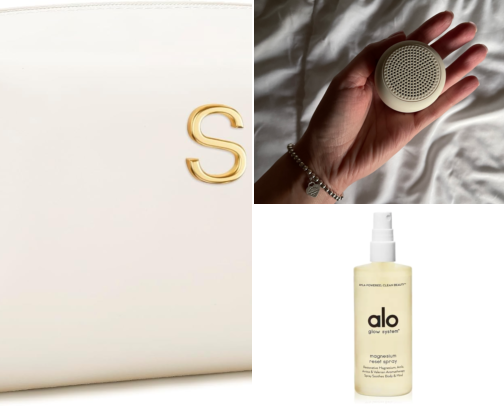 bedside pouch essentials cover photo collage