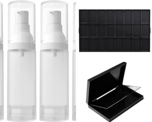 Condensing Your Pro Makeup Kit Made Easy ♡ Decanting Products cover photo collage