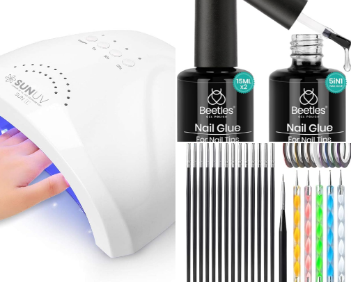 at home nail supplies cover photo collage