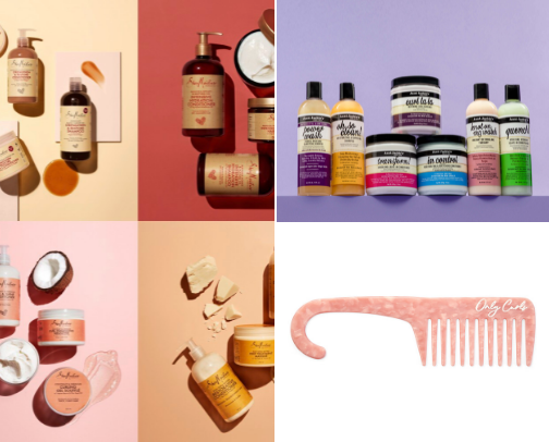 Hair care products suitable for 4c type hair; hair for black African queens cover photo collage