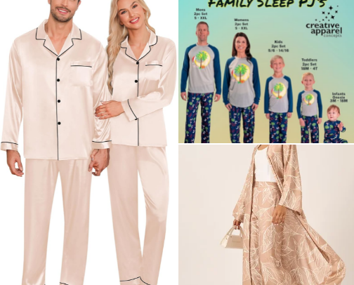 "Cozy & Cute Couple Pajama Sets You’ll Love 💕🛌" cover photo collage