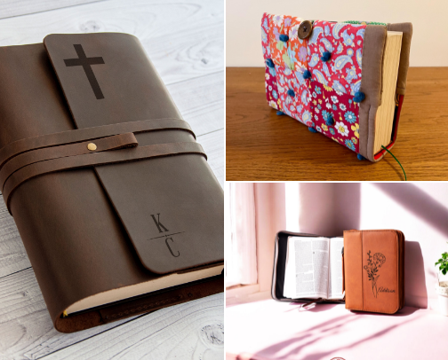 Covered in Grace: Beautiful Bible Cases & Carriers cover photo collage