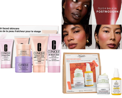 Make-up and skin care cover photo collage