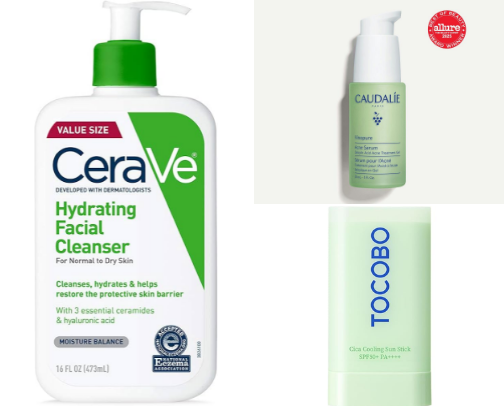 My Skincare essentials (textured skin) cover photo collage