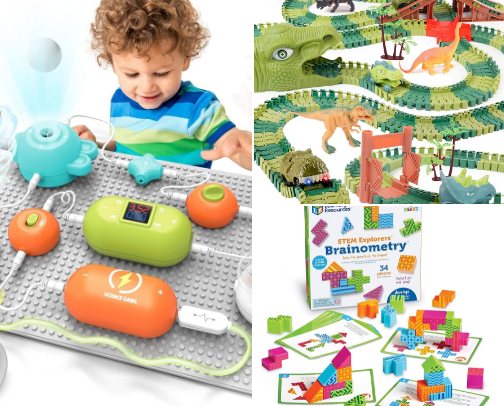 Educational toys cover photo collage