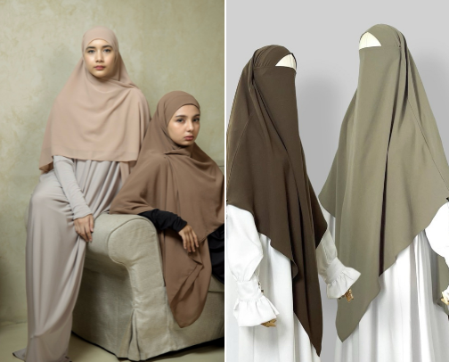 Best Khimar For Ouval Face cover photo collage