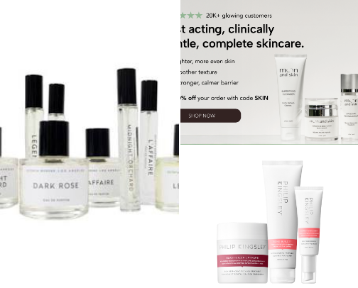 Benable good Perfumes, Lotions, Cosmetics for You cover photo collage