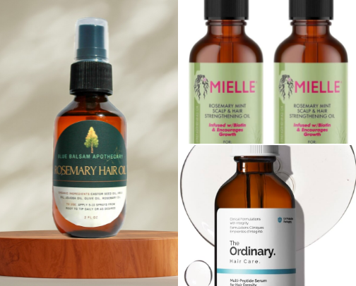 Hair Growth & Healthy Hair Routine 🌿 (Rosemary Oil + Repair Serums) cover photo collage