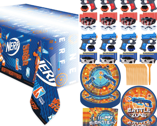 Nerf Birthday Party cover photo collage
