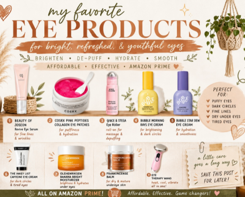 Best Eye Products for Puffy Eyes & Dark Circles 👀✨ cover photo collage