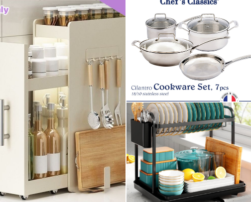 Kitchen essentials🍀 cover photo collage