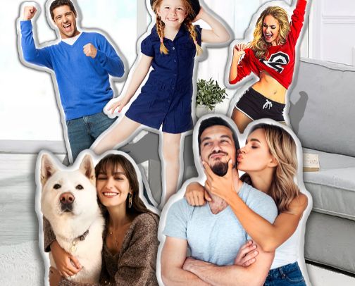 Custom bereavement pillows cover photo collage