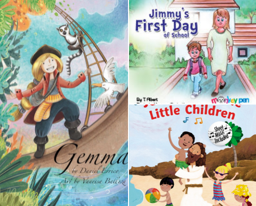 Children books cover photo collage